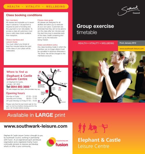 Elephant & Castle Leisure Centre - Fusion Lifestyle