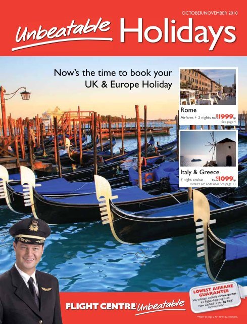 Now's the time to book your UK & Europe Holiday - Flight Centre NZ