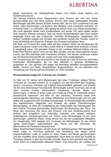 Michelangelo - Wandtexte - Deutsch als PDF runterladen
