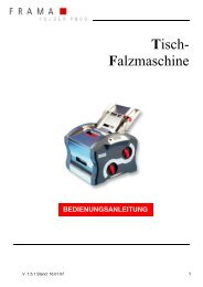 Tisch- Falzmaschine - Frama Deutschland GmbH