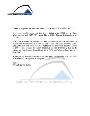 Tenemos el gusto de invitarte a las XXI JORNADAS CIENTÍFICAS ...