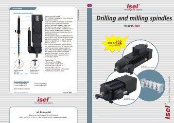 Drilling and milling spindles - Isel