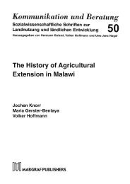 The History of Agricultural Extension in Malawi