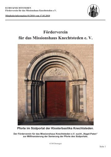 Förderverein für das Missionshaus Knechtsteden e. V.