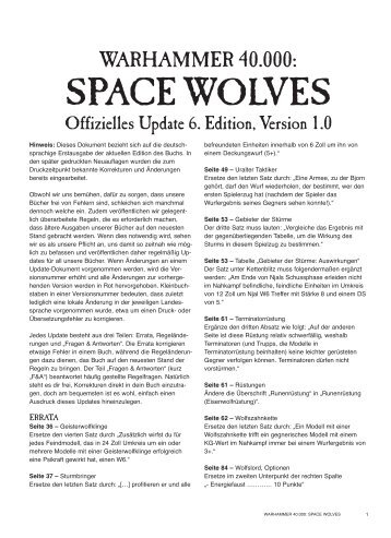 warhammer 40.000: space wolves - Games Workshop