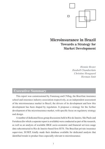 Microinsurance Market Development - Escola Nacional de Seguros