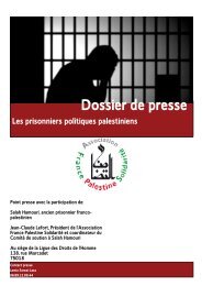 Dossier de presse - Association France Palestine Solidarité