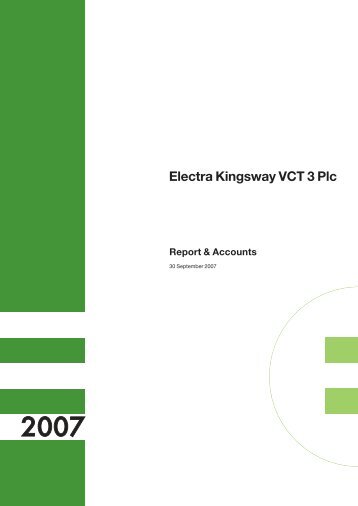 Electra Kingsway VCT 3 Plc Report & Accounts - Foresight Group