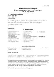 Protokoll Stadtverordnetenversammlung - Melsungen