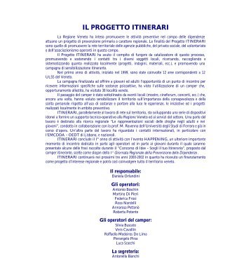 IL PROGETTO ITINERARI - Sia