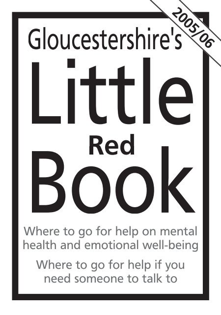 Little Red Book - Gloucestershire Boys & Young Men Network