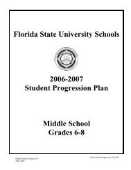 Florida State University Schools 2006-2007 Student Progression ...