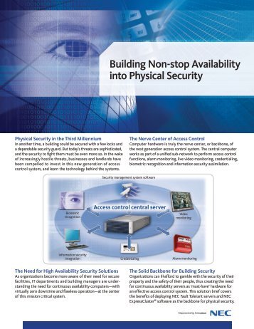 Building Non-stop Availability into Physical Security - Foreseeson