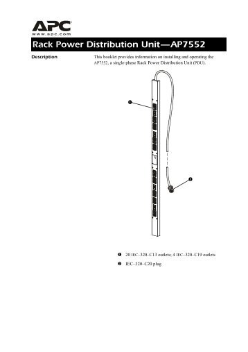 Apc Basic Rack PDU-AP7552 Manual - Fusion Power System