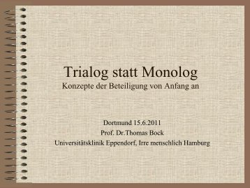 Vortrag von Prof. Dr. Thomas Bock - Freie Wohlfahrtspflege NRW