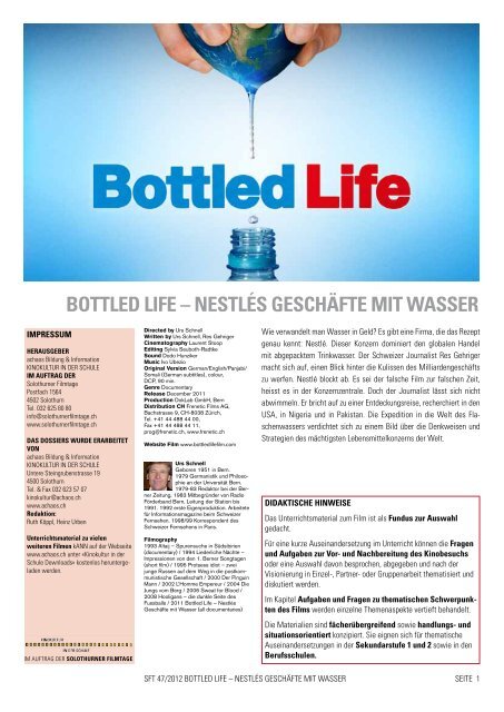 bottled liFe – neStléS geSchäFte mit WaSSer - File Server - educa.ch