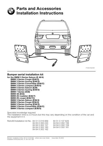 Bumper aerial Z3 4065 - BMW Retrofit guides