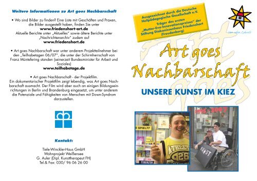 Info-Flyer zu „Art goes Nachbarschaft“ - Friedenshort.de