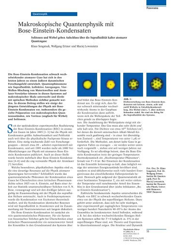 Makroskopische Quantenphysik mit Bose-Einstein-Kondensaten