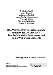 Das Vermächtnis der Widerstandskämpfer des 20. Juli 1944 - Die ...