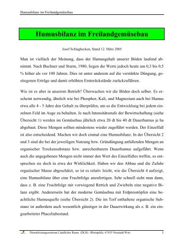 Humus-Bilanzierung im Gemuesebau.pdf - Gartenakademie