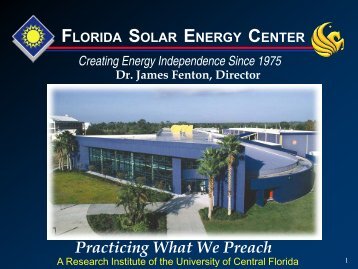 Presentation - Florida Solar Energy Center - University of Central ...