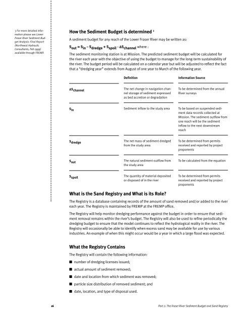 Dredge Management Guidelines - the BIEAP and FREMP Website