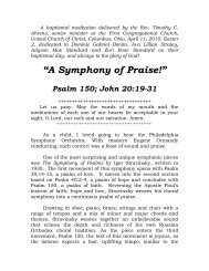 “A Symphony of Praise!” - The First Congregational Church