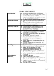 Katalog für Anforderungskriterien Zuhörfähigkeit ... - FUTURA ZmU