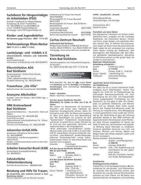 Amtsblatt - Verbandsgemeinde Freinsheim