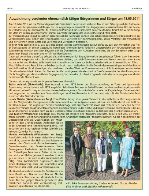 Amtsblatt - Verbandsgemeinde Freinsheim