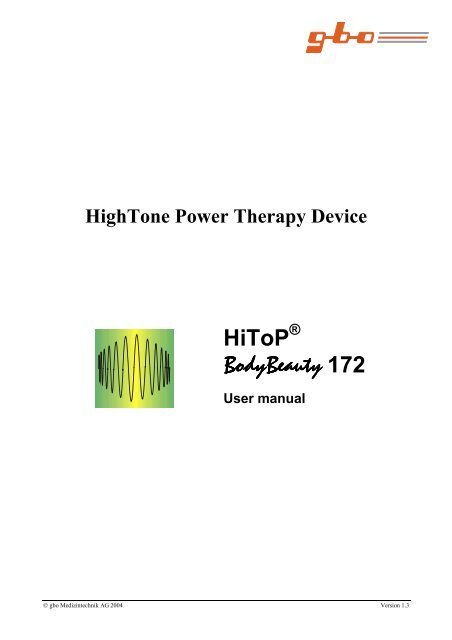 HiToP BodyBeauty 172 - gbo Medizintechnik