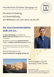 FK Synagoge Flyer A5 RABBI.indd - Freundeskreis Dresdner ...