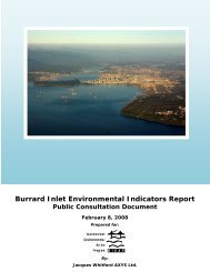 Burrard Inlet Environmental Indicators Report - the BIEAP and ...