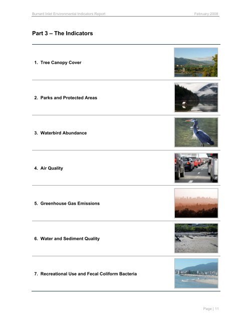 Burrard Inlet Environmental Indicators Report - the BIEAP and ...