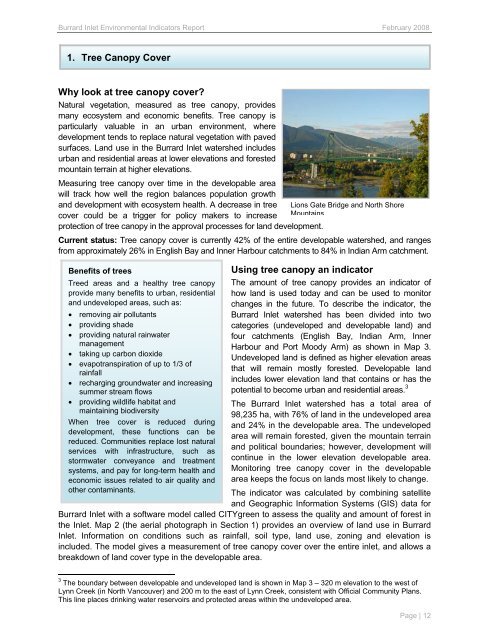 Burrard Inlet Environmental Indicators Report - the BIEAP and ...