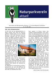 Nachrichten des Naturparkvereins Fläming e. V. für seine Mitglieder ...