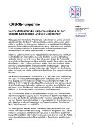 KDFB-Stellungnahme - Katholischer Deutscher Frauenbund