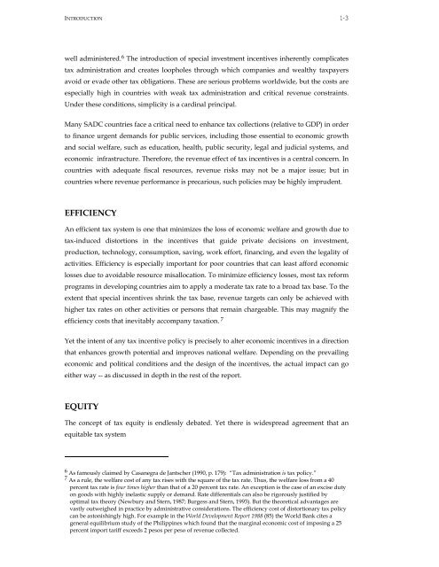 Effectiveness and Economic Impact of Tax Incentives in the SADC ...