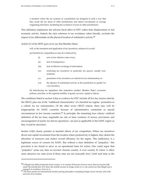 Effectiveness and Economic Impact of Tax Incentives in the SADC ...