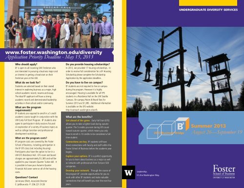 (B²) brochure - University of Washington Foster School of Business