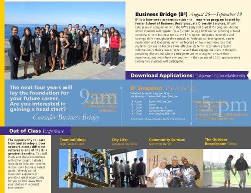 (B²) brochure - University of Washington Foster School of Business