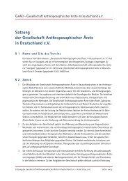 Satzung der GAÄD - Gesellschaft Anthroposophischer Ärzte in ...