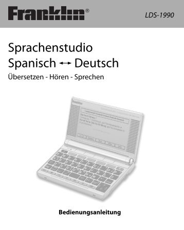 Sprachenstudio Spanisch Deutsch - Franklin Electronic Publishers ...