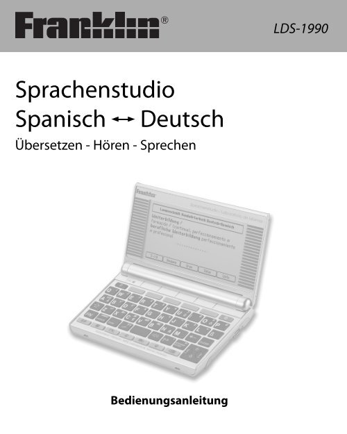 Sprachenstudio Spanisch Deutsch - Franklin Electronic Publishers ...