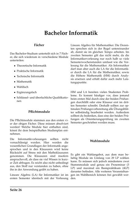 Ersti-Info O-Phase 2012 - Fachschaft Mathematik/Informatik