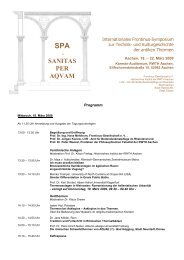 Programm des Symposiums - FRONTINUS-Gesellschaft