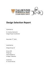 Design Selection Report - Mechanical Engineering Department ...