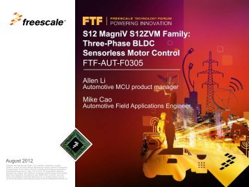 S12 MagniV S12ZVM Family in Practice: Set up Your Three-Phase ...