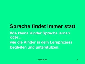 Sprache findet immer statt - Forum Bildung